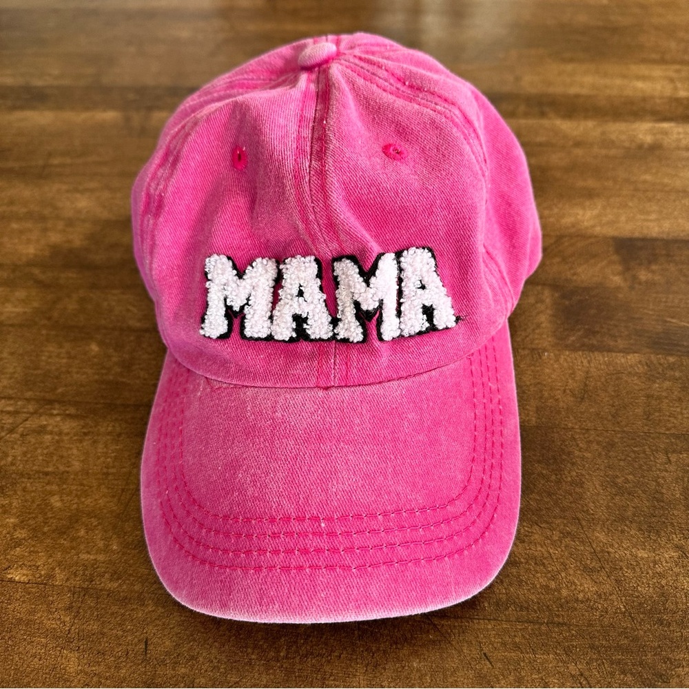 Pink denim hat